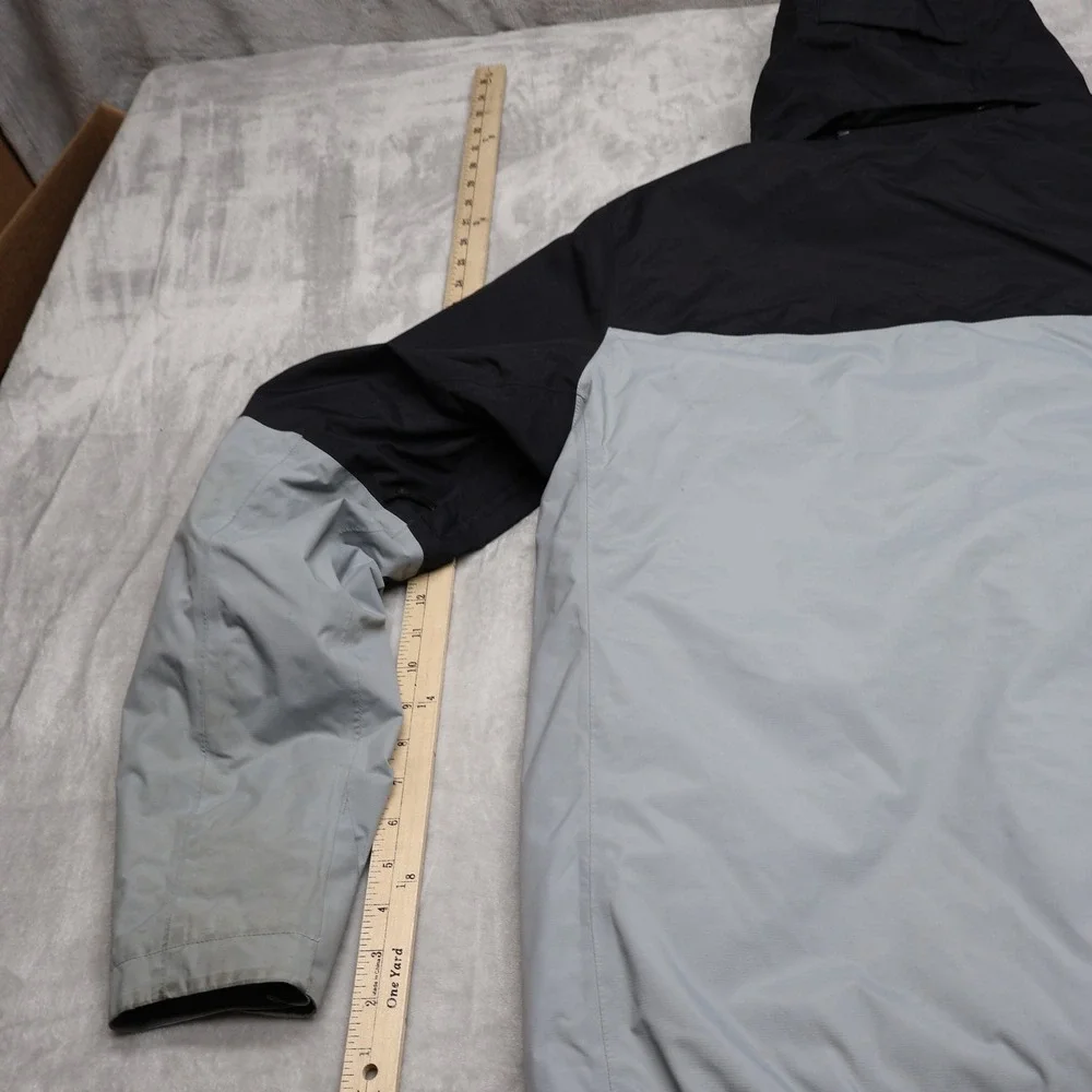 North Face Jacket Mens Large Grey Insulated Waterproof Removable Liner 3in1